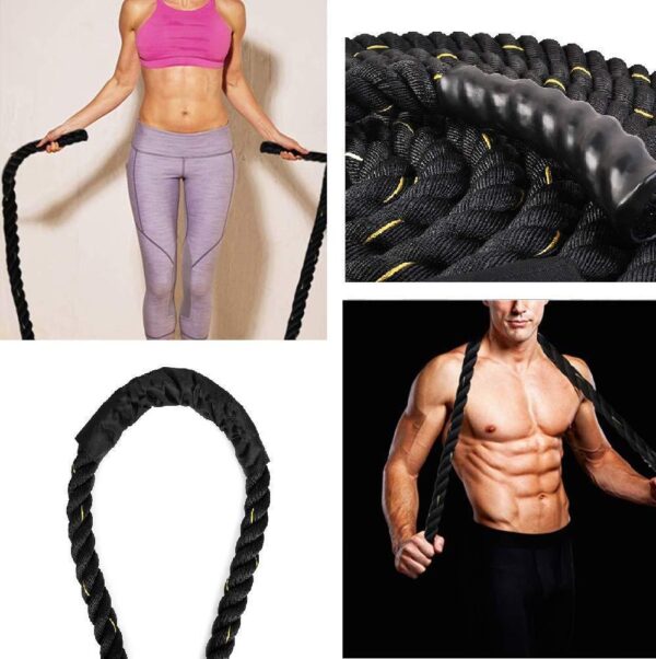 Fitness Jumping Rope Heavy-Duty Bold Fitness Rope Weight-Bearing Triple-Strand Jumping Rope - Image 2