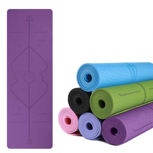 Yoga Mat Two-Color 6Mm Posture Line Yoga Mat Fitness Mat - Image 2
