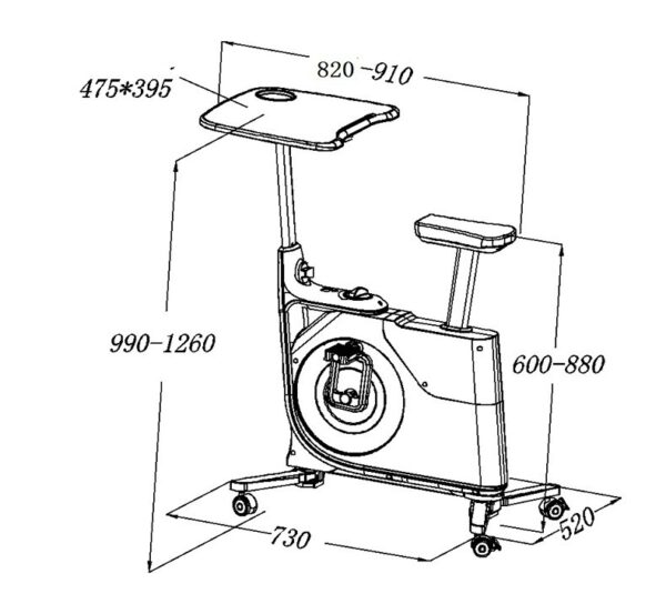 Desk Home Exercise Bike Small Magnetic Control Silent Aerobic Exercise - Image 2