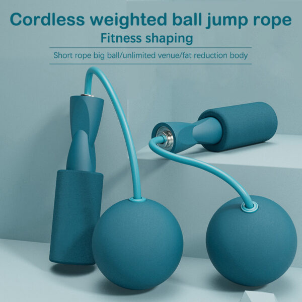 Weighted Cordless Jump Rope For Effective Fitness Training - Perfect For Indoor And Outdoor Workouts Training Jump Rope Set Fitness Jump Ropes And Silicone Handles For Women Men Kids - Image 2