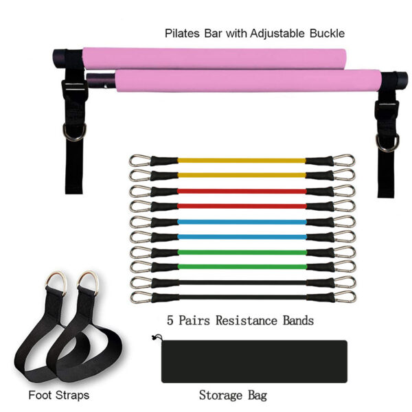 Fitness Yoga Pilates Bar Portable Gym Accessories Sport Elastic Bodybuilding Resistance Bands For Home Trainer Workout Equipment - Image 6